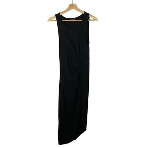 Express Black Ruched Side Cotton Midi Dress S